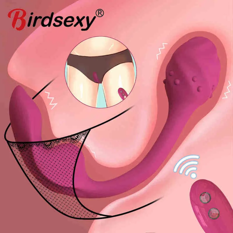 Nxy Sex Vibrators Wearable Clitoridien G Spot Papillon pour Femme Gode Vibromasseur Télécommande Clitoris Stimulateur Mamelon Masseur Masturbateur 1208