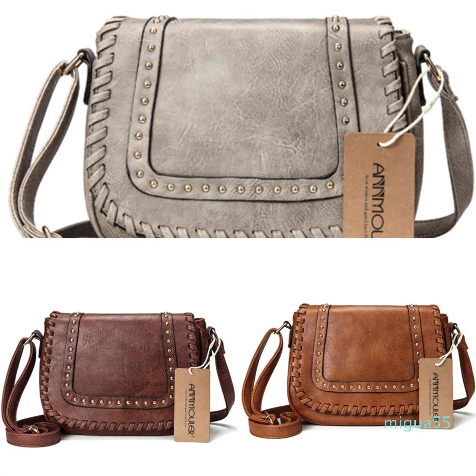 Cross body bags mode vrouwen schouder pu lederen crossbody effen kleur merk portemonnee kleine kaki messenger voor dames