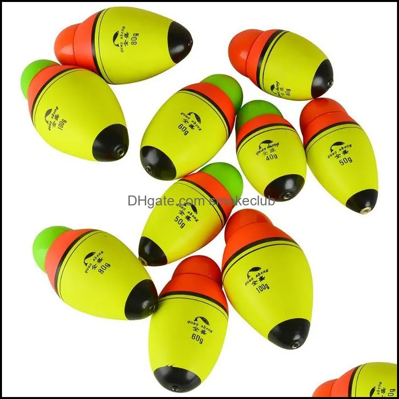 Fishing Accessories 1pc Luminous Floating 40g-100g Foam Float Red Green Led Night Electronic Head Anti-collision Light Bobber