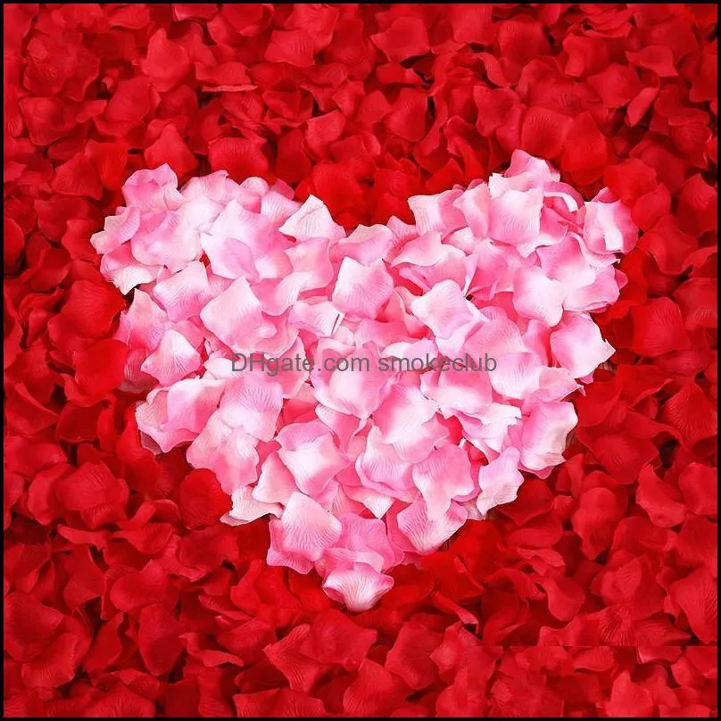 Decorative Flowers & Wreaths 3000pcs Artificial Colorful Wedding Silk Rose Flower Petals Romantic Party Decoration Accessories Fake Petal