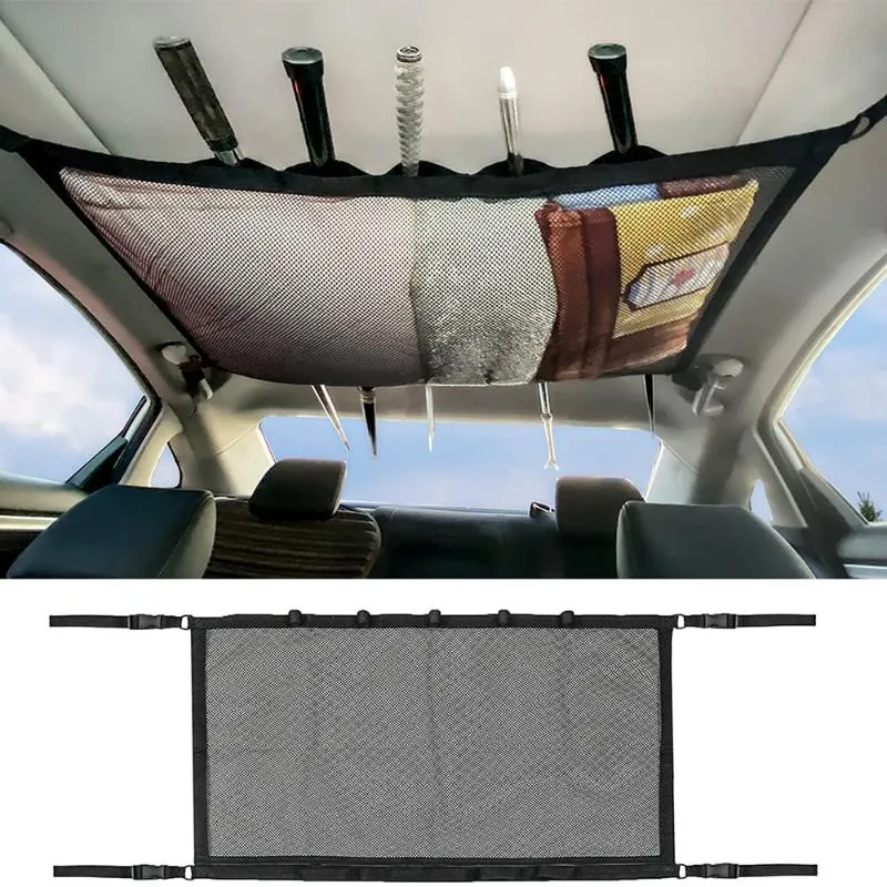 Auto Organizer Tragbare SUV Decke Lagerung Tasche Dach Gepäcknetz