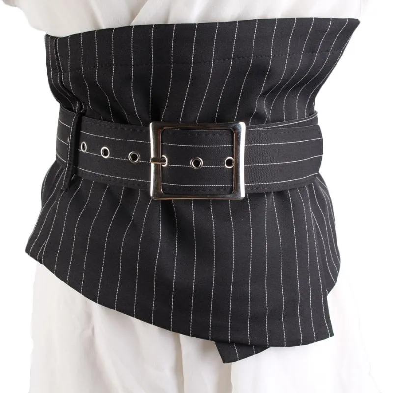 Bälten Plaid Stripe Belt Suit Fabric Ultra Wide Women's Shirt Decoration mångsidig klänning i midjan