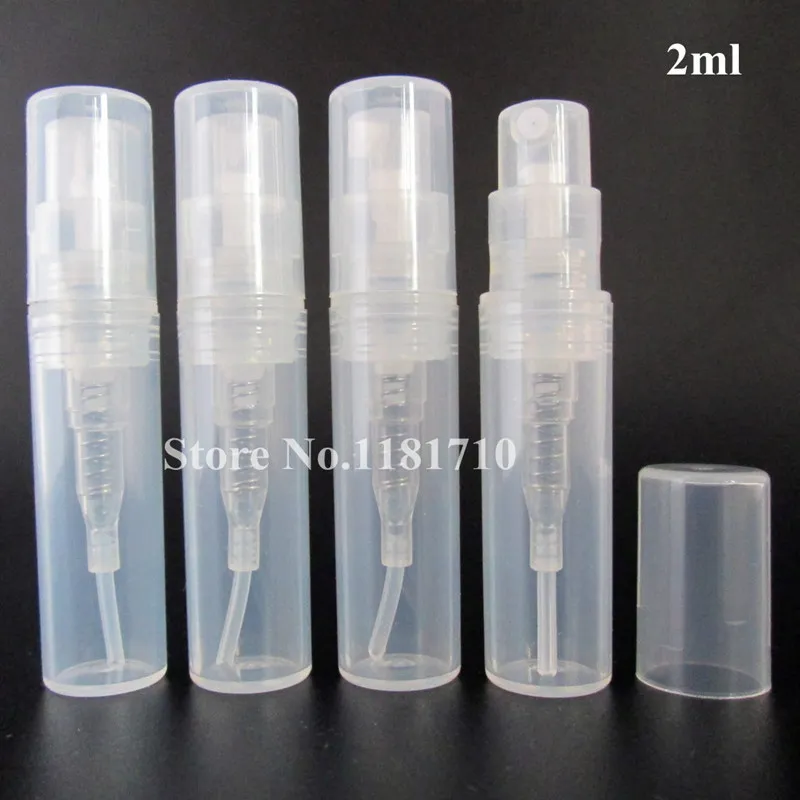 SAMBETTE 50 pcs/lot haute qualité petite bouteille de pulvérisation en plastique 2 ml flacons d'échantillon de parfum clair brouillard pulvérisateur atomiseur en gros