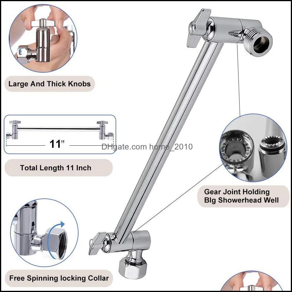 Têtes 8 10 12 Tête En Acier Inoxydable Chrome Poli Salle De Bains Pluie Grande Pomme De Douche Et Show292F Rotatif