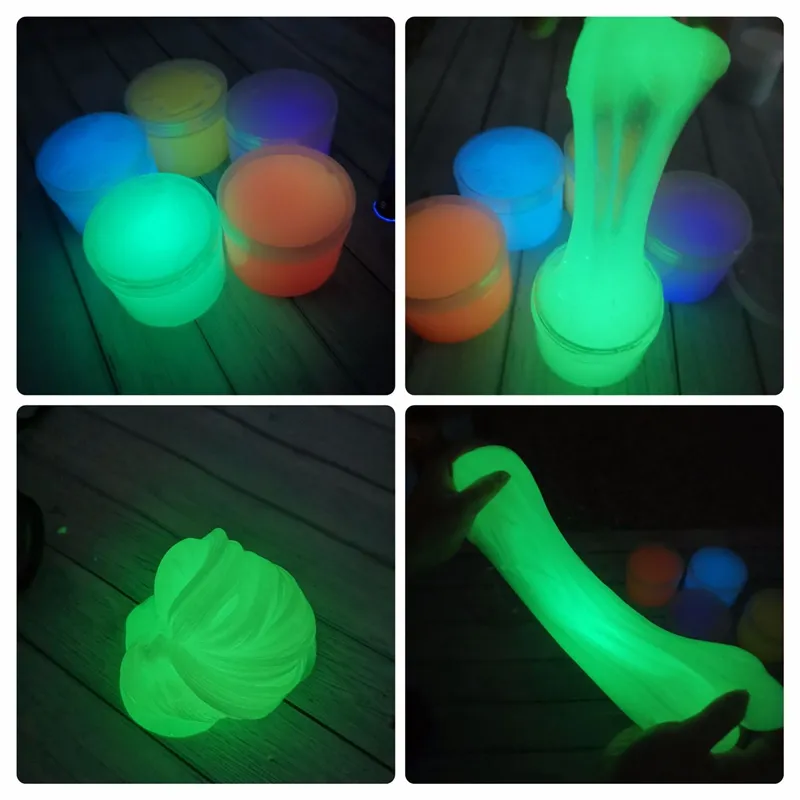 DIY Magic Mix Kryształ Luminous Slime Gliny Zabawki Dostawy Wyczyść Puszysty Pianka Plasteline Plasteline Cloud Slumall Sand Zestaw dla dzieci Anti Stres 0383