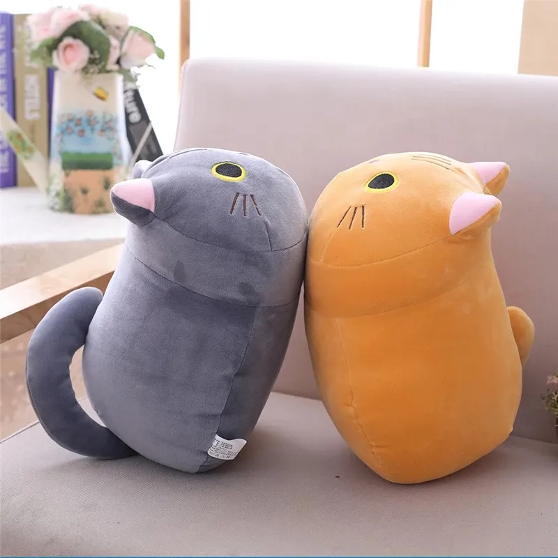Uposao Niedliches Fettes Katzenplüschkissen, 30 Cm, Aus Weichem Plüsch - Kuscheltier & Kissen In Einem