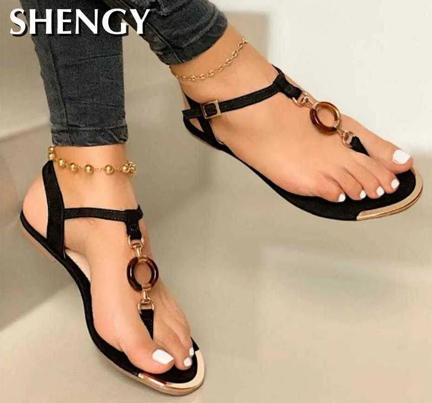 2020 Women Summer Shoes Fashion Flat Heel Clip Toe Feet Roman