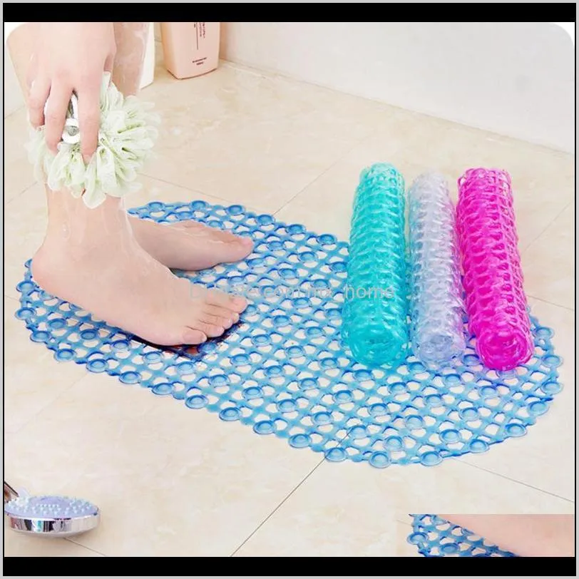 2020 large strong suction bathroom mat anti slip bath shower mat pvc massage particles foot pad odorless non-toxic bath