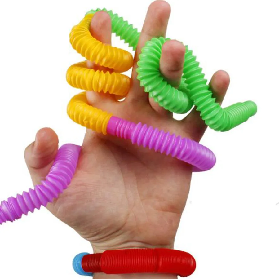 Decompression Mini tube Sensory Fidget Twist Tubes Toy Stress Anxiety Relief Squeeze Stretch Telescopic Bellows Pipe Finger Fun toys
