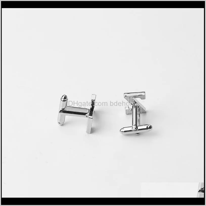 26 various english letters new creative design arrival wholesale custom fancy shirt button cuff links button