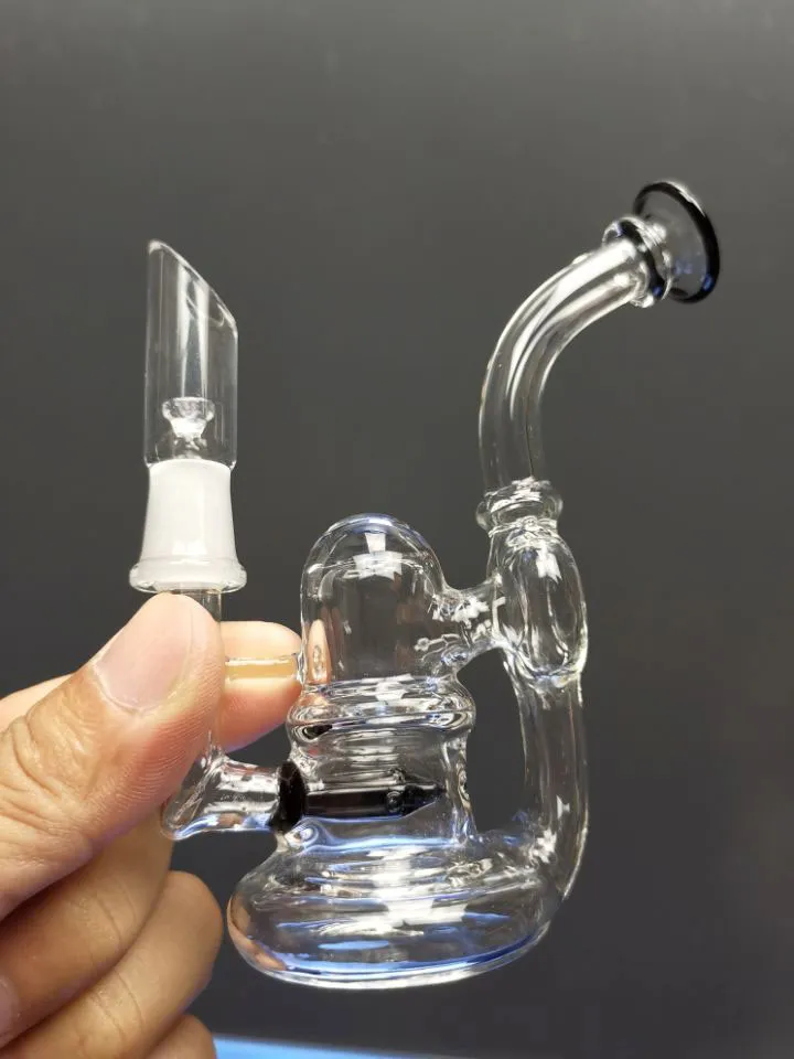 Oil Rig Dabs Bongs Mini Water Pipe Pocket Glass Bong 10mm Nail Dome ...