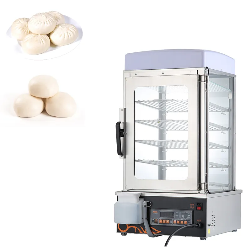 Macchina per panini a vapore completamente automatica commerciale Pane per la colazione Armadietto scaldavivande Macchina a vapore per panini ripieni