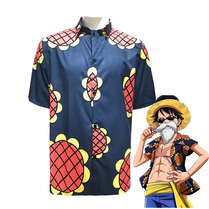 Anime ONE PIECE Monkey D Luffy Costumi Cosplay Camicia Girasole Top  Abbigliamento Halloween