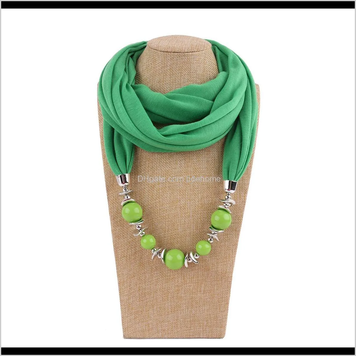 2020 solid jewelry statement necklace pendant scarf head scarves women foulard femme accessories muslim hijab stores winter scarf