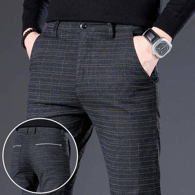 Varsanol Hommes Pantalon Pantalon Lin Affaires Homme Crayon Pantalon Coton Pantalon Décontracté Affaires-Pantalon Régulier Pleine Longueur Vêtements 210601