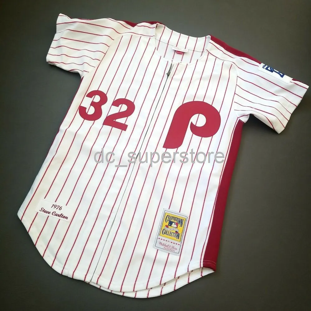 100 ٪ مخصصة Stitched Steve Carlton Jerseymens الرجال شباب البيسبول Jersey XS-6XL