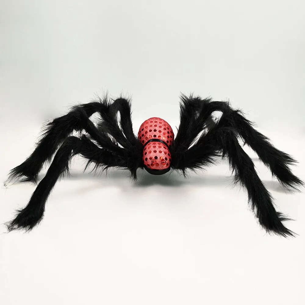2021 NEUE Halloween-Spinne, 29 Zoll, gruselige Riesen-Halloween-Spinne, gefälschte große Spinne, haarige Requisiten, realistisch für Halloween-Party-Dekoration, Hof-Dekoration, Außen- und Innenbereich