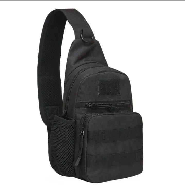 Sac de ceinture d'hydratation de sport, sac de poitrine de course à pied avec porte-bouteille d'eau pour hommes et femmes, cyclisme randonnée marche en plein air Molle Sling sacs de messager croisés