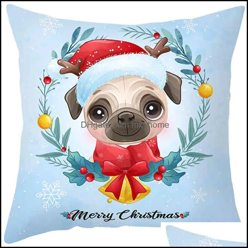 Christmas decorations Zerolife Cussenhoes Dog Elanden Decoration For Home 2021 Xmas Ornament Natal Navidad Cussensloop 45X45 cm 0916