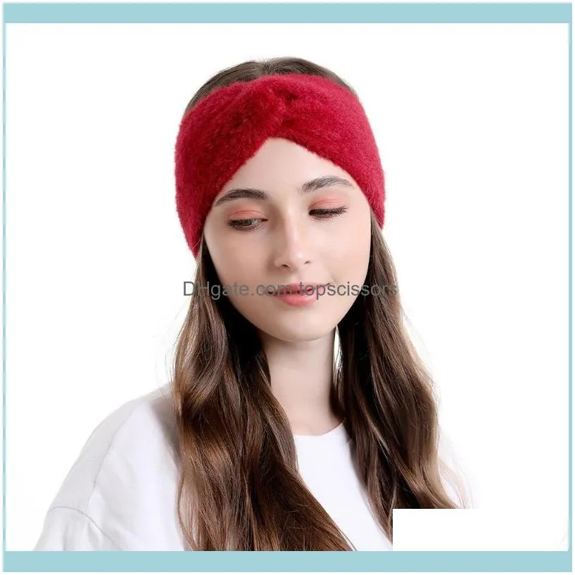 Faux Warm Winter Ear Warmer Women Headbands Multi Colorful Knitted Solid Wide Hair Band Accessories1
