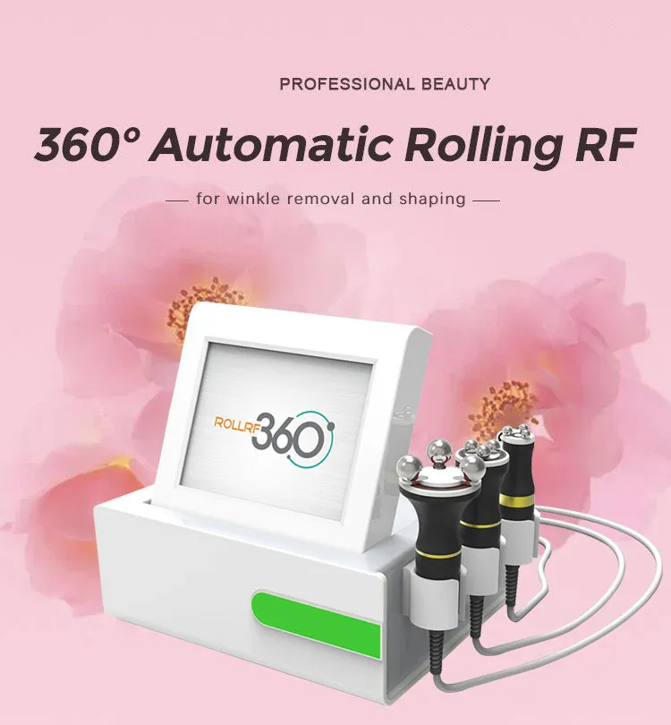 Draagbare 3 In1 360 Graden Draaide Rol RF Gezicht Opheffen Licht Therapie Apparatuur Rotatie Facial Radi Frequency Skin Tighting Machine