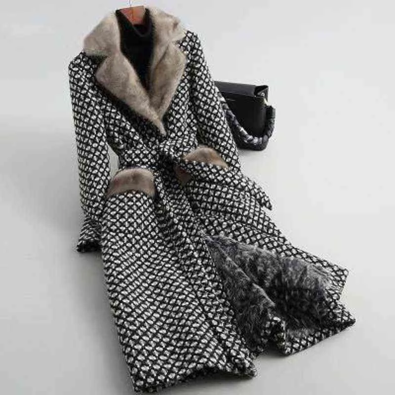 Women Plus Size 5XL Wool Blend Plaid Double Breasted Long Coat with Fur  Collar Winter Jacket from Dhgate Women's Wool & Blends