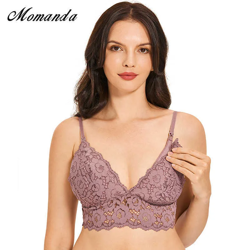 MOMANDA Womens Wire Free Maternity Nursing Lace Bra Lightly Lined Bralette  For Breastfeeding Y0925 From Mengqiqi05, $17.42