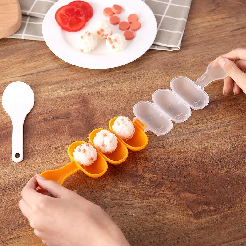 3 Moulds Baby Shake The Rice Ball Mold Food Decoration Kids Lunch DIY Sushi Maker Mould Kitchen Tools Bento Accessories w-01347