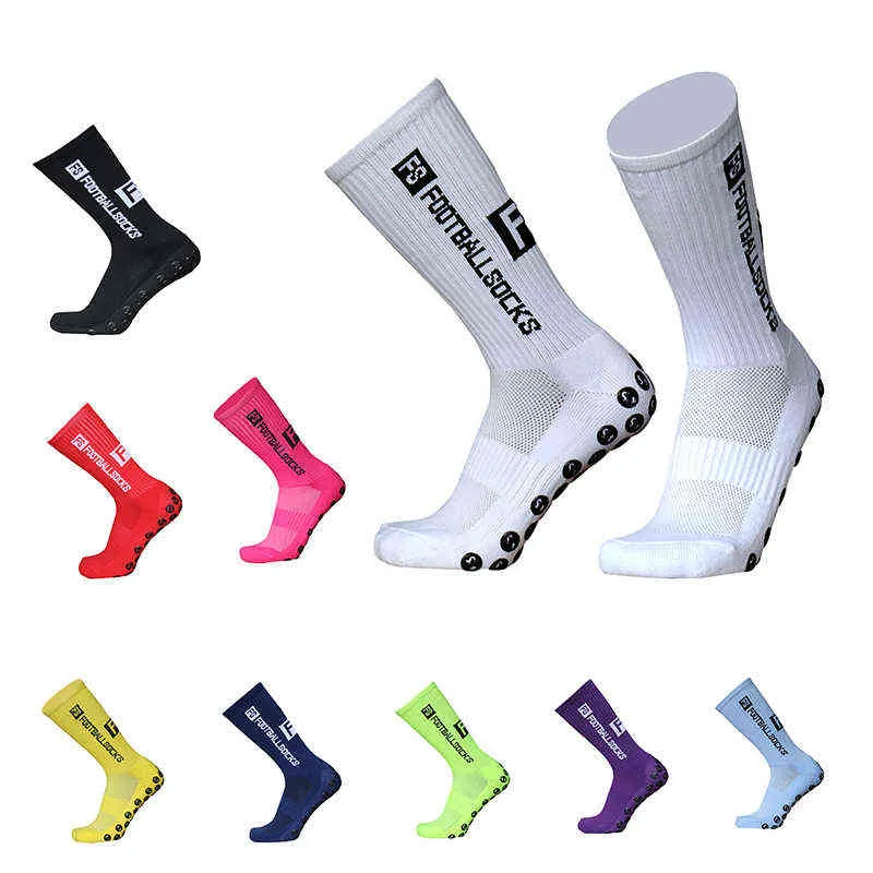Yeni Stil Futbol Çorap Yuvarlak Silikon Vantuz Kavrama Kaymaz futbol çorapları Spor Erkek Kadın Beyzbol Rugby Çorap Y1201