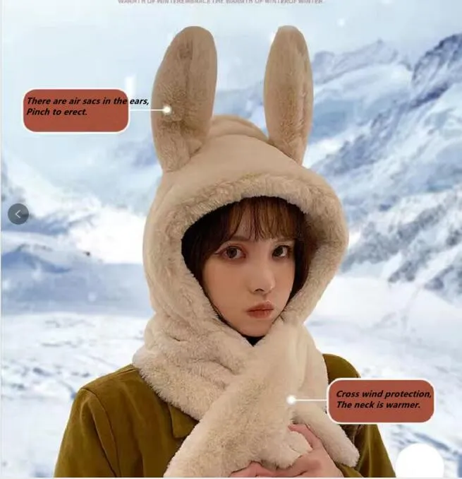 2021 Mode Winter Sjaal Kasjmier Warm Dames Designer Luxe, Moving Ears.AA8