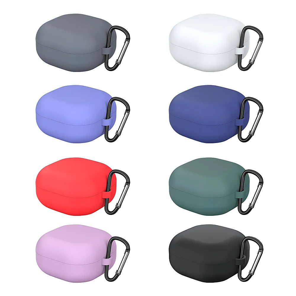 Fundas de silicona blanda para Samsung Galaxy Buds2 Buds 2 Pro, funda protectora de Color liso para auriculares, accesorios para auriculares con gancho