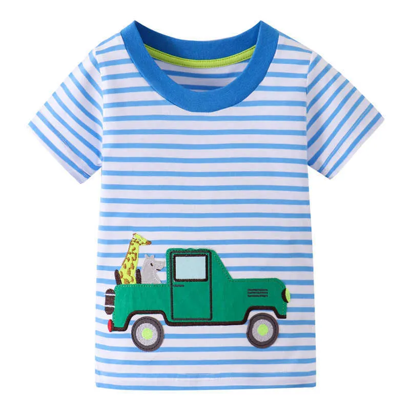 Toddler Summer shirts Boys Rocket Print Cotton Children ees ops Kids Clothing Brand Arrival ees Fashion 210529