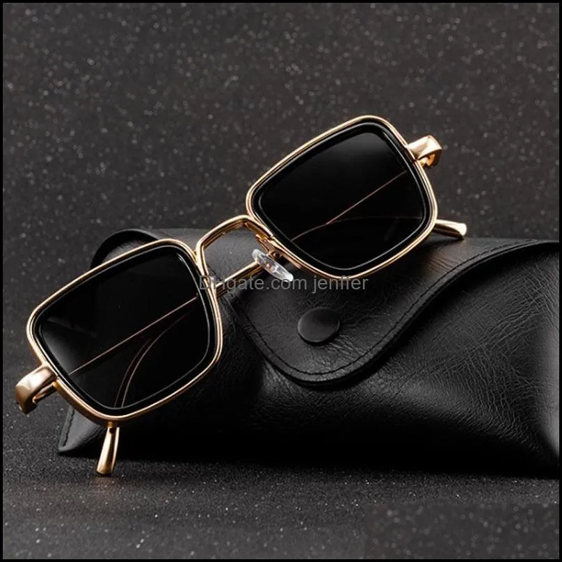 Sunglasses Fashion Steampunk Brand Design Men Women Vintage Square Metal Punk Sun Glasses UV400 Shades Eyewear