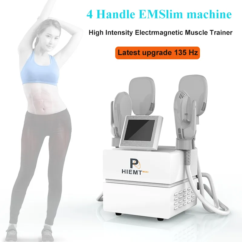 4 handle HIEMT Machine Body Slimming Emslim Muscle Stimulator Fat Removal Electromagnetic Stimulation Slim Beauty Device