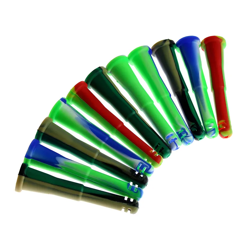 Tubo in silicone Downstem 4" 14mm connettore ciotola femmina accessori per fumatori per pipa in vetro narghilè multicolore