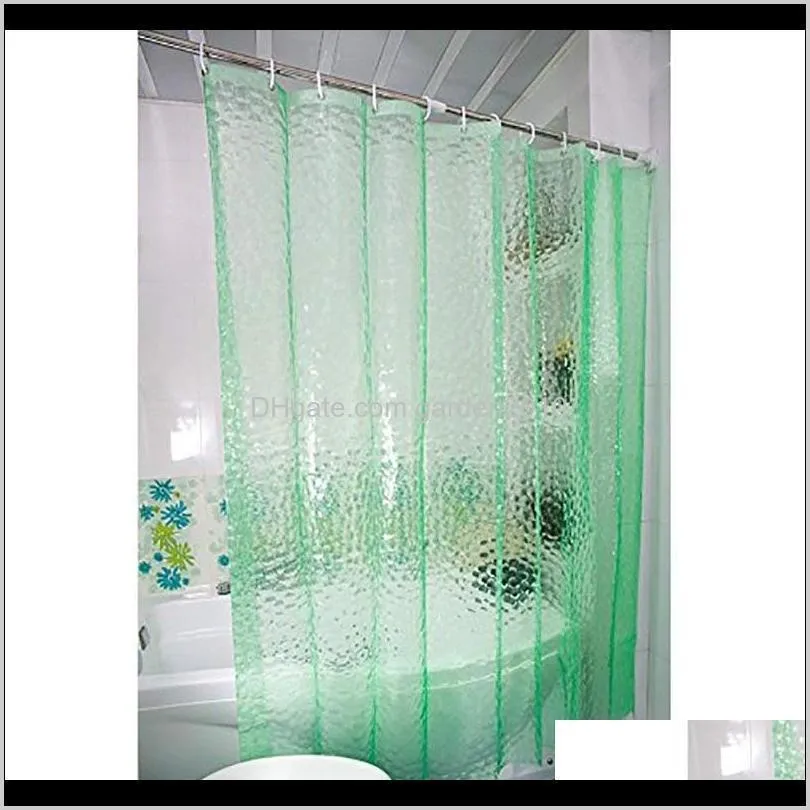 3d transparent shower curtain water cube waterproof clear shower curtain bath curtains bathtub stall 180 x 180cm hhd4657