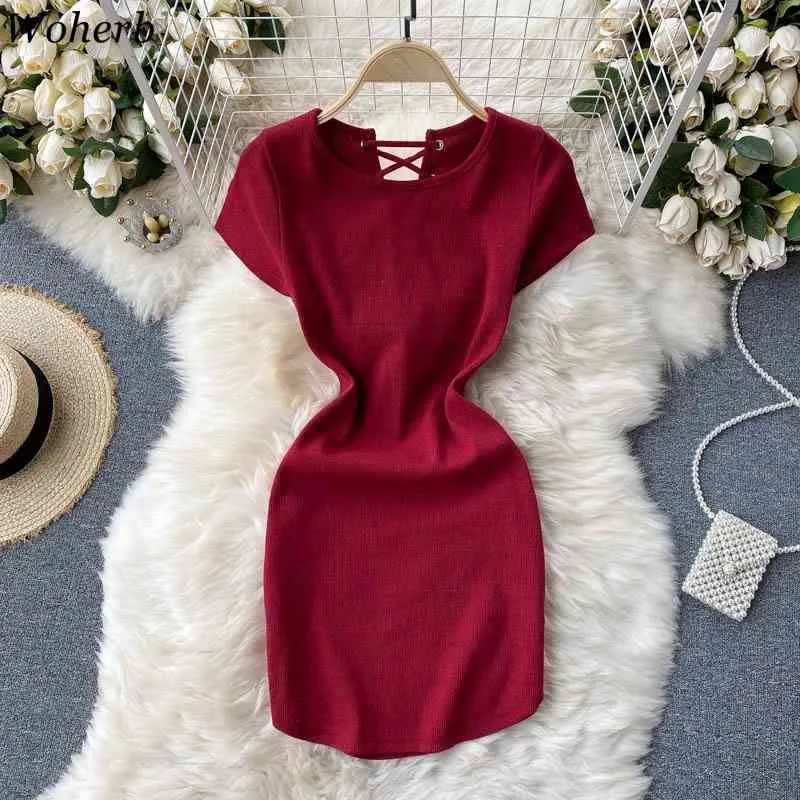 long black knit dress Knit Dress with Side Slit main image 0