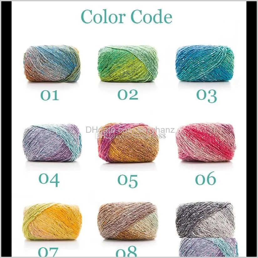 200g/lot new high quality space dye yarn for knitting fancy yarn crochet thread for scarf nice colors handwork crafts