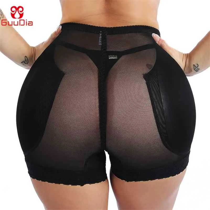 GUUDIA Hip Enhancer Butt Lifter Push Up Culottes Femmes Body Shapers Contrôle Culottes Femmes Shapewear Sexy Mesh Respirant Bum Lift 210402