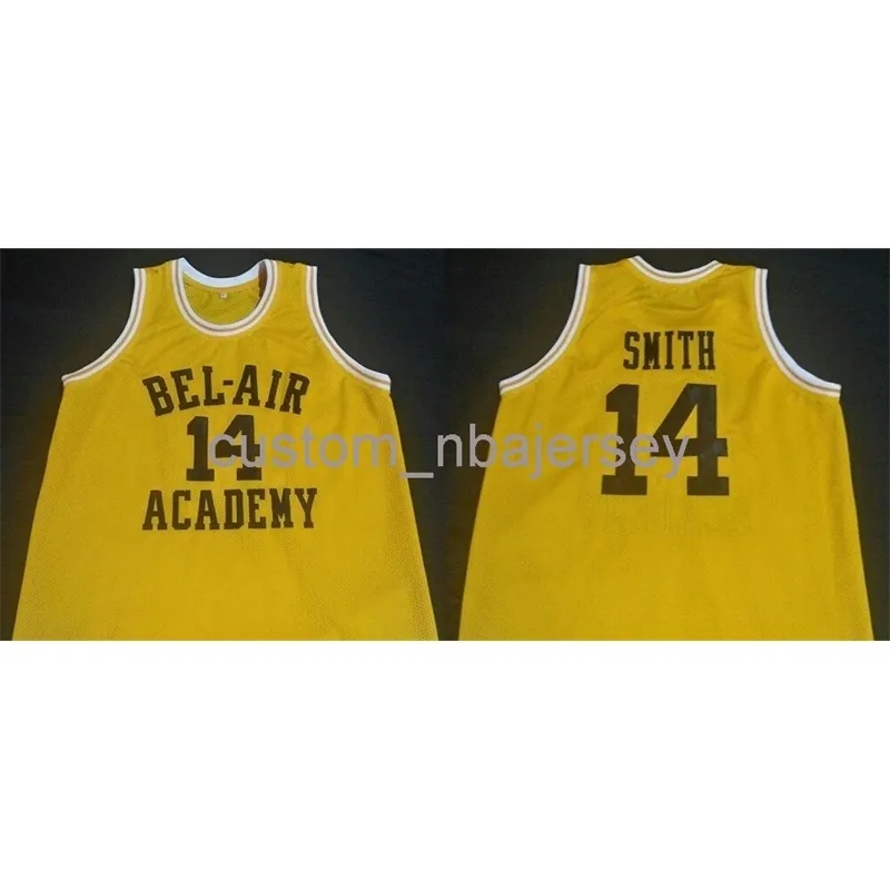Mężczyźni Kobiety Młodzież Bel-Air Academy Will Smith Classics Koszykówka Jersey zszywana niestandardowa nazwa dowolnego numeru