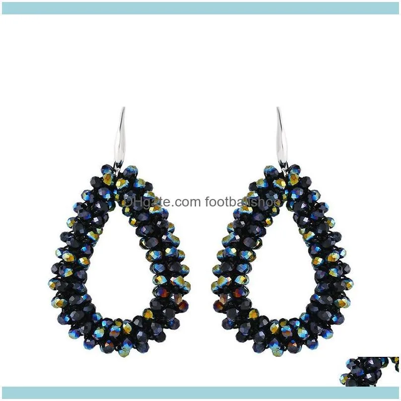 Designers Popular earrings hand woven colorful rice beads exaggerated Fashion Street Earrings