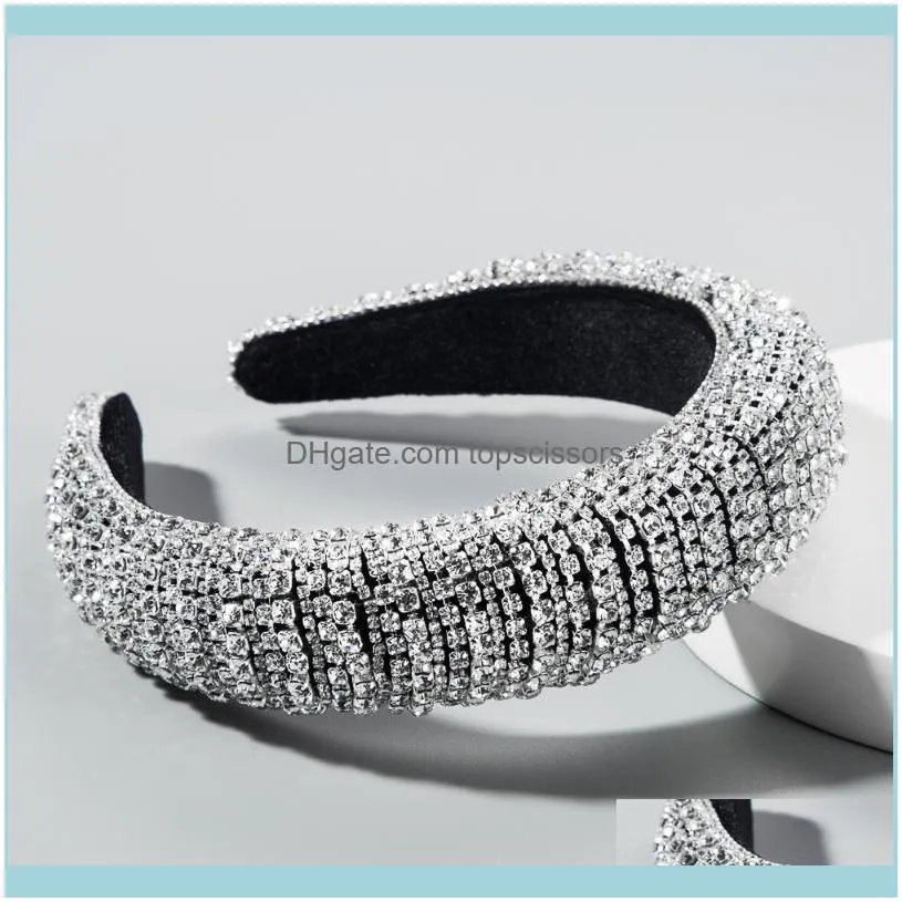 Womens Baroque Headband High-grade Hairband Colorful Rhinestone Headwrap Hair Band Hoop Headwear White Bands Accessories1