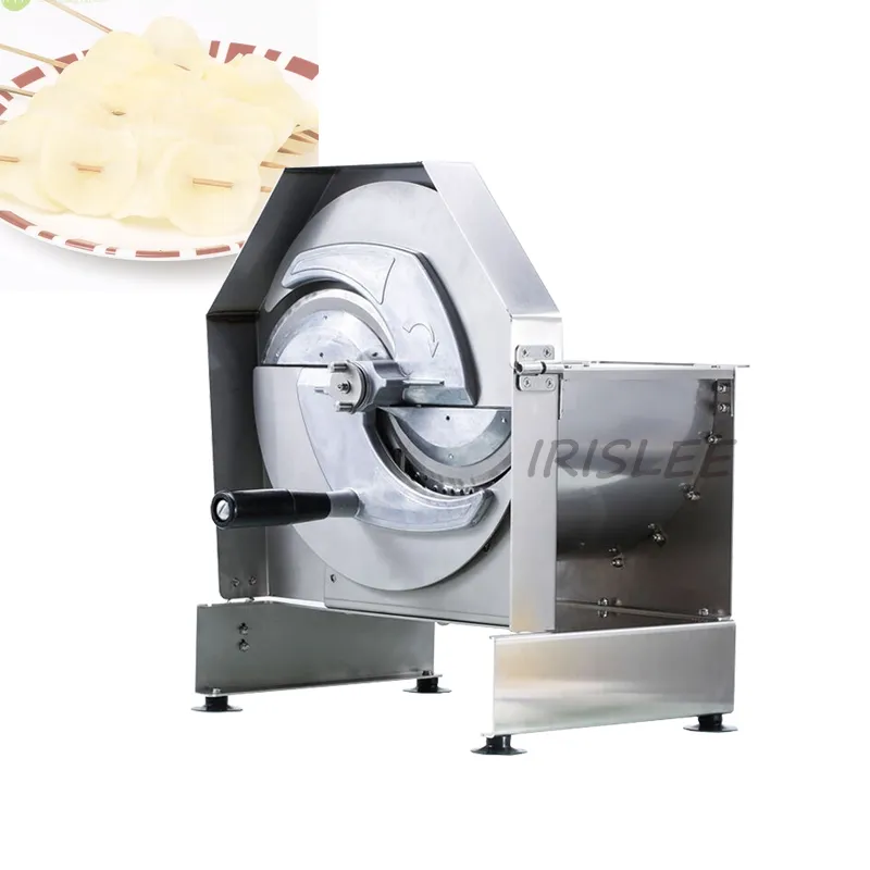 Machine de déchiquetage multifonctionnelle Machine de découpe électrique commerciale en acier inoxydable à manivelle pour fruits et légumes citron
