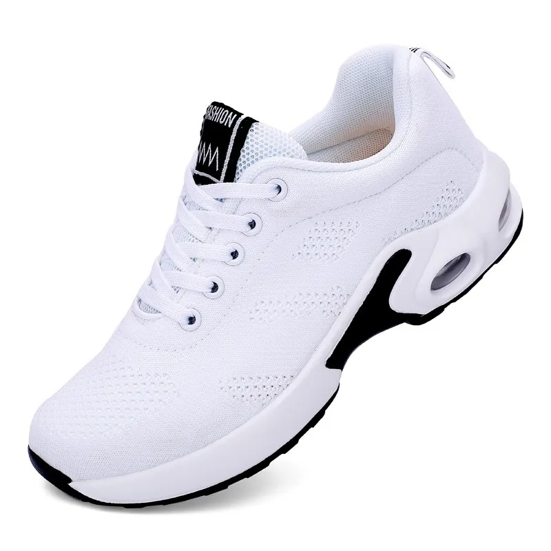 Lightweight Breathable Ladies Sneakers Dama With Air Cushion Black