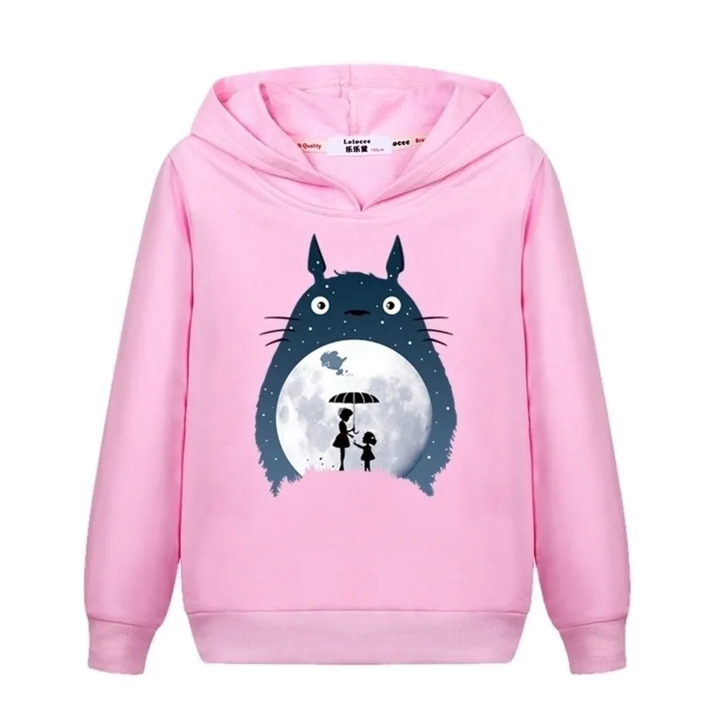 Girls Totoro Casual Sweatshirt Long Sleeve Fall Winter Hoodie Kids
