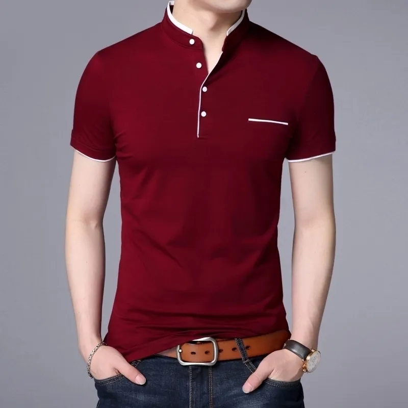 Polo Shirt Hommes Casual Coton Solide Couleur Poloshirt Hommes Respirant Tee Shirt Golf Tennis Marque Vêtements Plus 210401