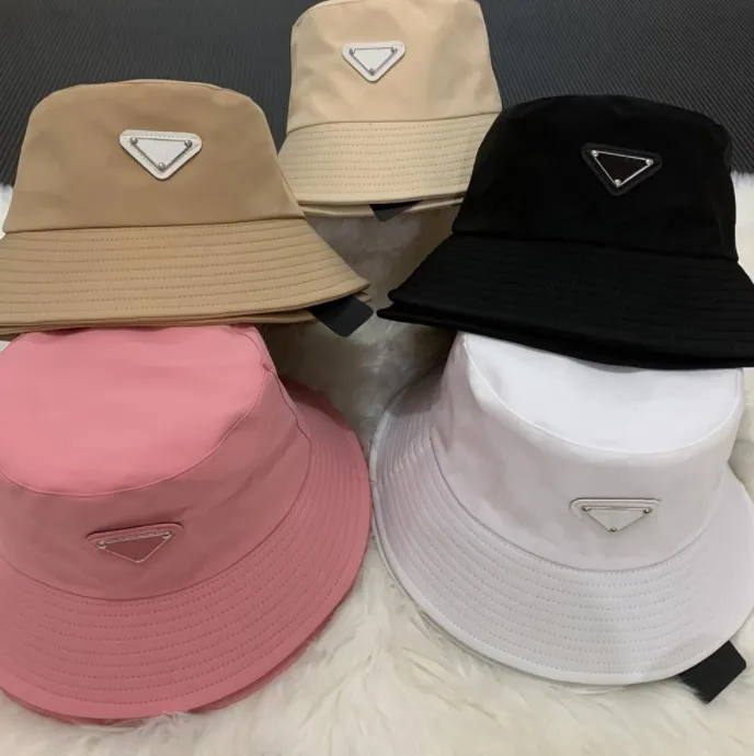 Bucket chapéu gorro designer sol boné de beisebol homens mulheres outdoor moda verão praia sunhat pescador chapéus 5 cor preta rosa azul branco