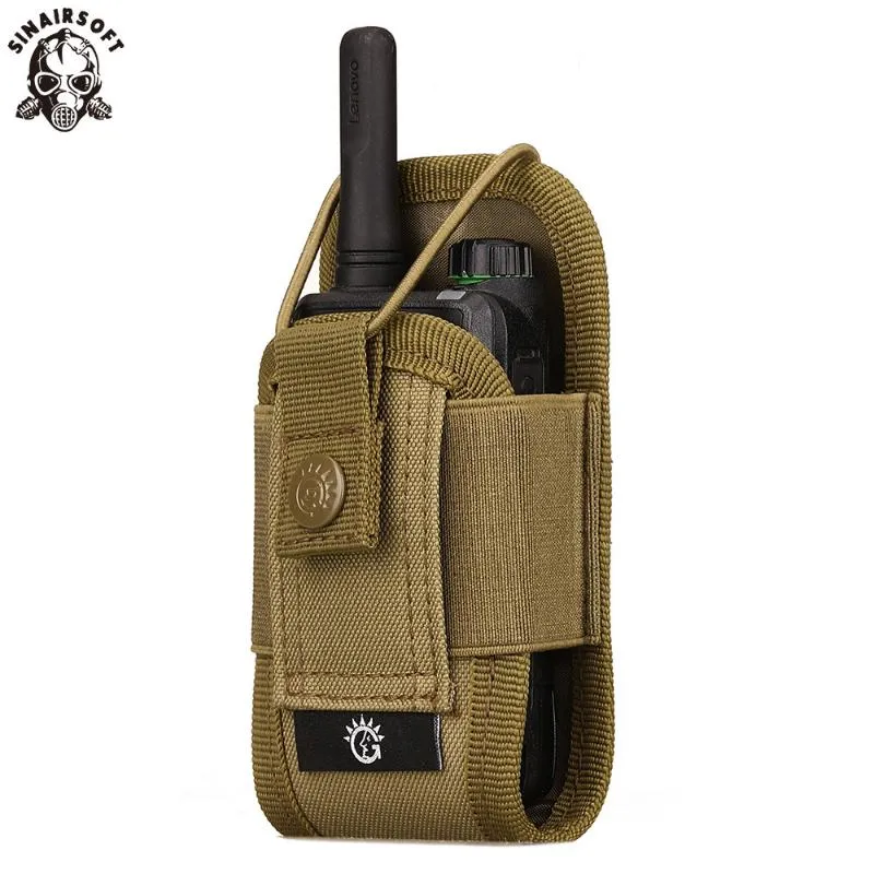 Utomhuspåsar Sinairairoft Tactical Walkie-Talkie Bag Army Fan Molle CS Equipment Camouflage Accessory Multi-Function Sports Package