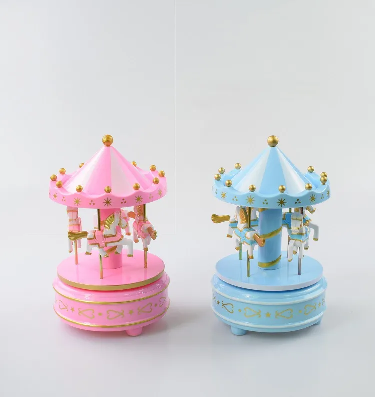 Carrousel jouets créatifs pour enfants cadeau boîte à musique gâteau cuisson Décoration Décoration de Noël nouvel an fête cadeau d'anniversaire Wind-up