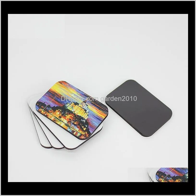 7*5*0.4cm mdf wood fridge magnets sublimation blank stickers customized wooden refrigerator magnet shipping wb2392